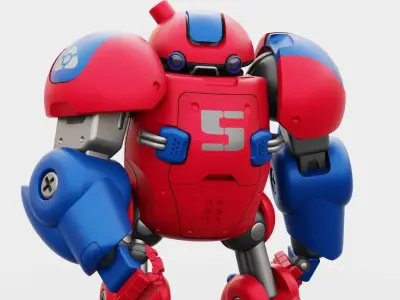 TOY BOT MONG RIGGED 3D model