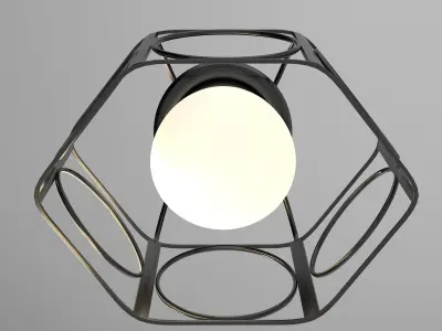 Ceiling lamp 3D model 2