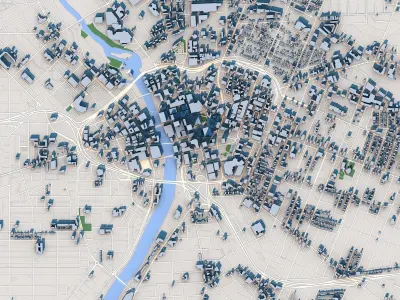 Rochester City in New York State USA 3D model