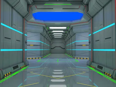 Sci Fi Coridor 3D model