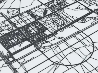 Yekaterinburg Road Network and Streets 3D model