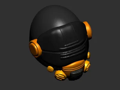 helmet high poly sculpt 3d printable ver 7 3D model 3D model 78
