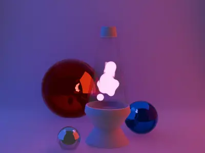 Animated lava lamp Free low-poly 3D model