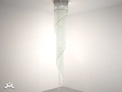 Crystal Chandelier Il Paralume Marina Art 1379 3D model