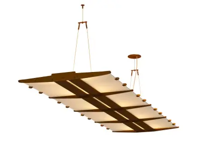 Wing Linear Suspension Ceiling Light 3D model