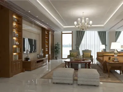 villa contemporary interior  3D model