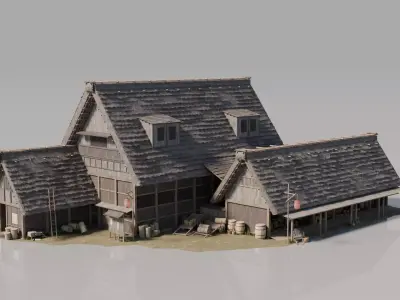 Traditional Japanese House 15 3D model