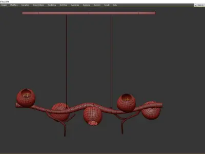 ERSA LINEAR CHANDELIER Low-poly 3D model