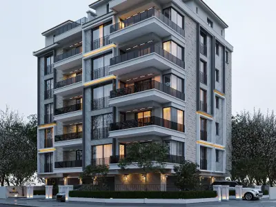 with modern design Apartment project 3D model
