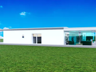 Modern house Low-poly 3D model Low-poly 3D model purchase