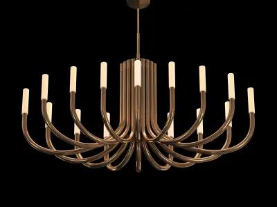 ROUSSEAU OVAL CHANDELIER 50 3D model