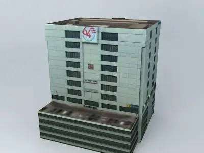 Indomobil 1 building with logo 3D model