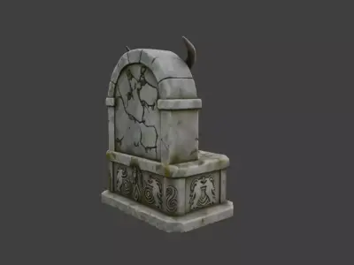 Gargoyle Fountain Low-poly 3D model