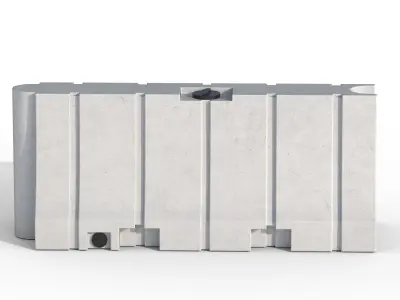 Plastic Traffic Barrier Low-poly 3D model