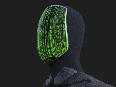 Black Soldier Low-poly 3D model