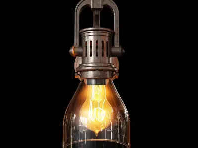 1920s Factory Sconce 3D model