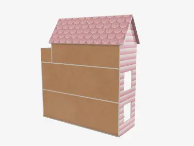 Furnished doll house 3D model