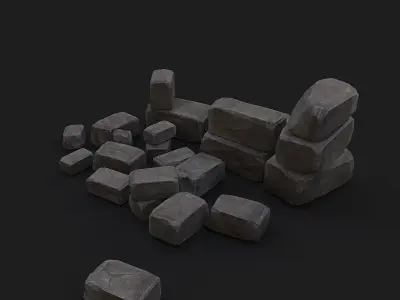 Old bricks 3D model