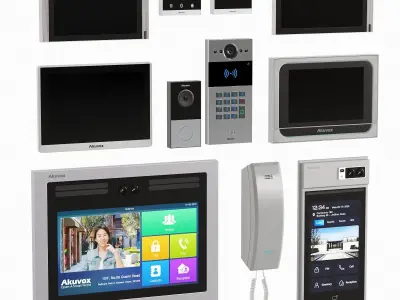 Equipment 3 Intercom And Security Set 3D model