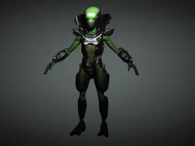 Alien Soldier Low-poly 3D model buy