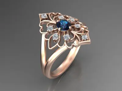 Diamond Ring 3D print model