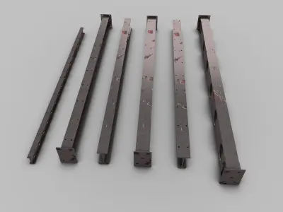 Industrial-Beams steel beams - steel beams 3D model