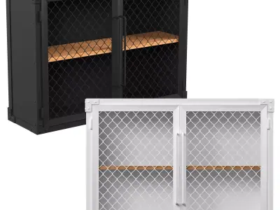 Hanging Cabinet with grid Noodles Noodles  Noodles Corp 3D model