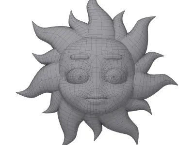 Sun Cartoon 3D model