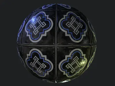 Stylized Portuguese Tiles Material 04 Texture