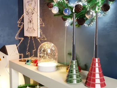 Christmas decor set 08 3D model