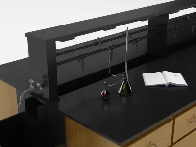 Laboratory Table 01 Low-poly 3D model