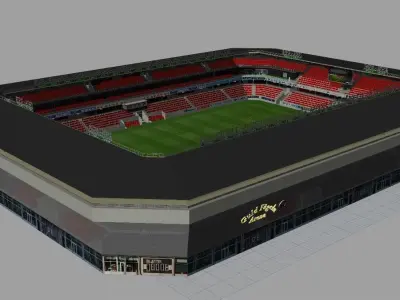 Guldfageln Arena Kalmar FF Low-poly 3D model