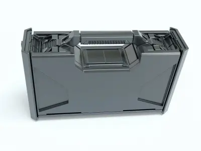 Sci-Fi Storage Box Case High-poly 3D model