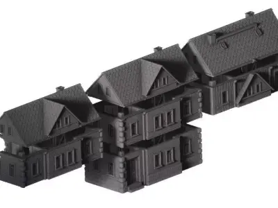 modular german building II -stl file UPDATED VERSION 3D print model