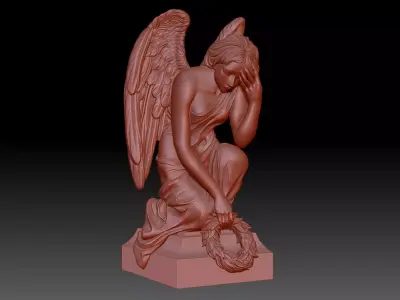 The grieving angel 3D print model