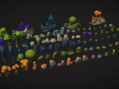 Stylized Nature Asset Pack 3D model