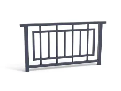 Street Fence - Bars 3D model