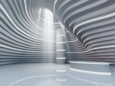 Sci-fi Interiors Set model 3D model