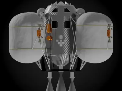 2-stage Mars Ascent Vehicle 3D model