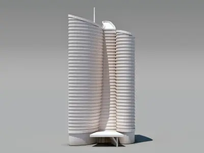 Investment Authority building in Abu Dhabi 3D print model