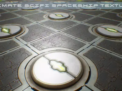 PBR Sci-Fi Spaceship Texture 13 Low-poly 3D model