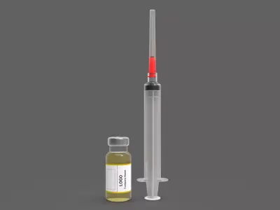 Syringe Vaccine 3D model