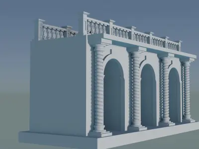 Arched doorway Arcade 3D print model