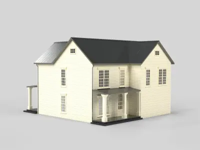 Cottage House Design 03T5 Low-poly 3D model