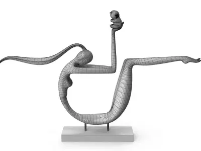 Mother and Child Statue Free 3D model