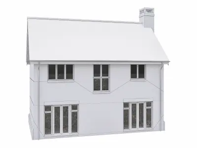 Neighborhood Houses P27 Low-poly 3D model
