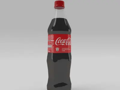 Bottle Coca-cola 1 Low-poly 3D model