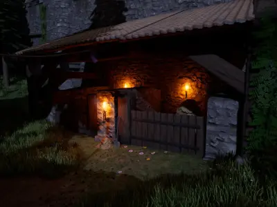 Sighiskor Village - Full Set Low-poly 3D model