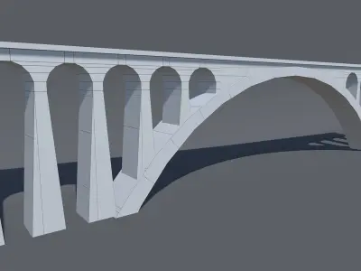 Lowpoly bridge Low-poly 3D model