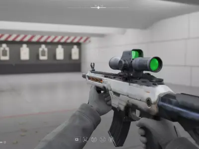 low - poly  sci- fi gun Low-poly 3D model